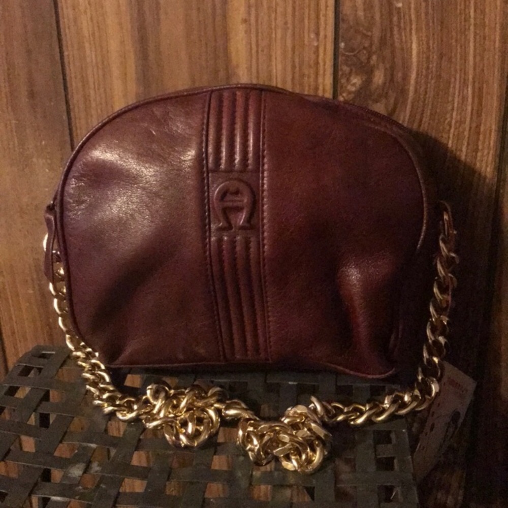 ISO Oxblood Etienne Aigner chain cross body